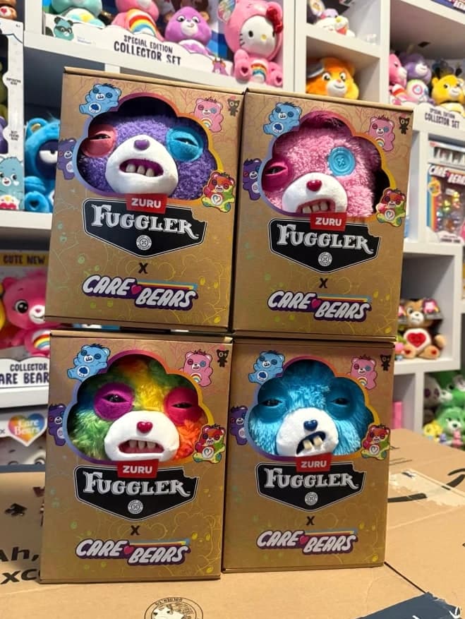 Fuggler x Care Bears ZURU Plush – COMPLETE Set of 4 Limited Edition