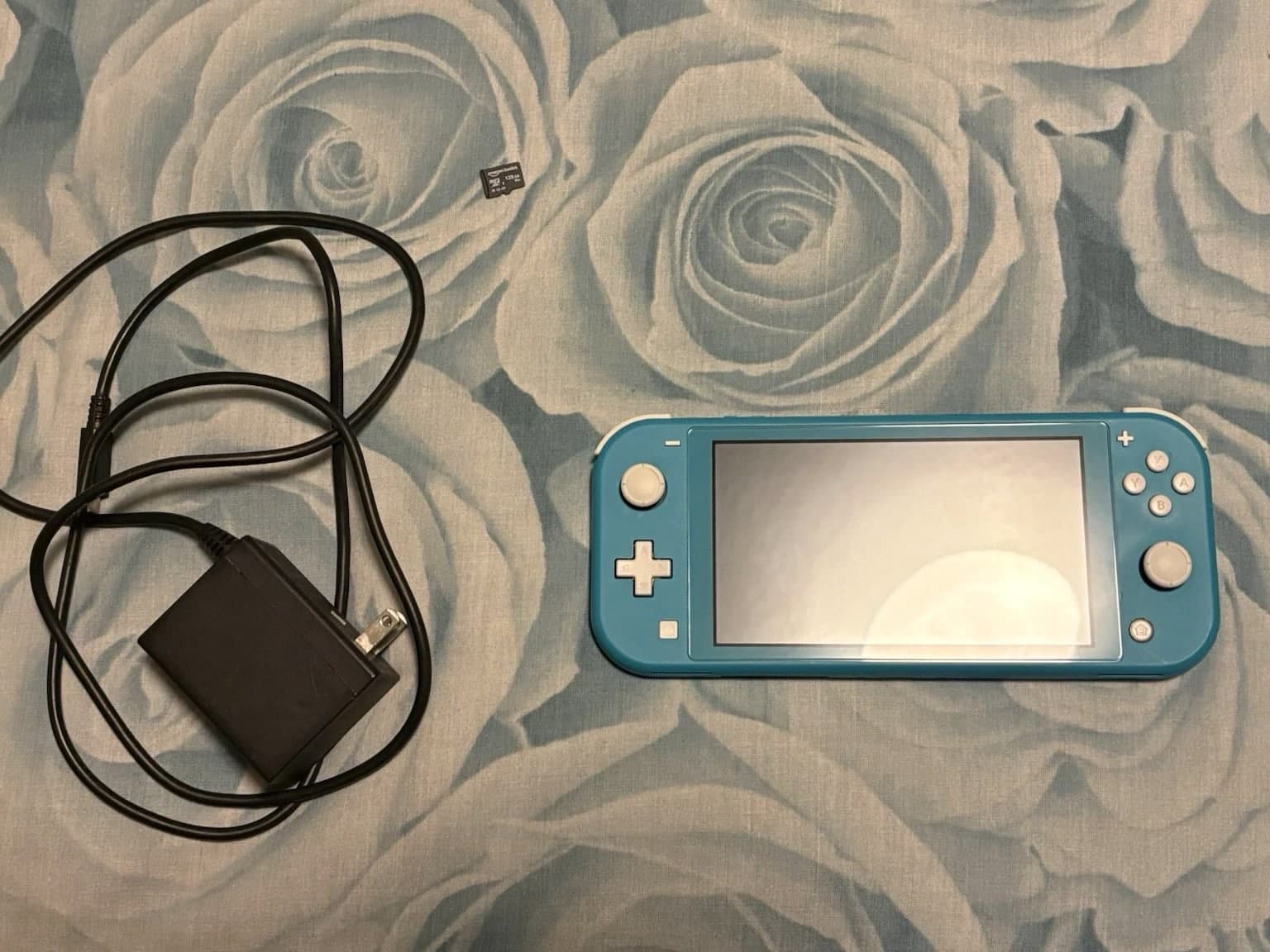 Nintendo Switch Lite Blue Package 128GB SD Card + Charger + Screen Protector