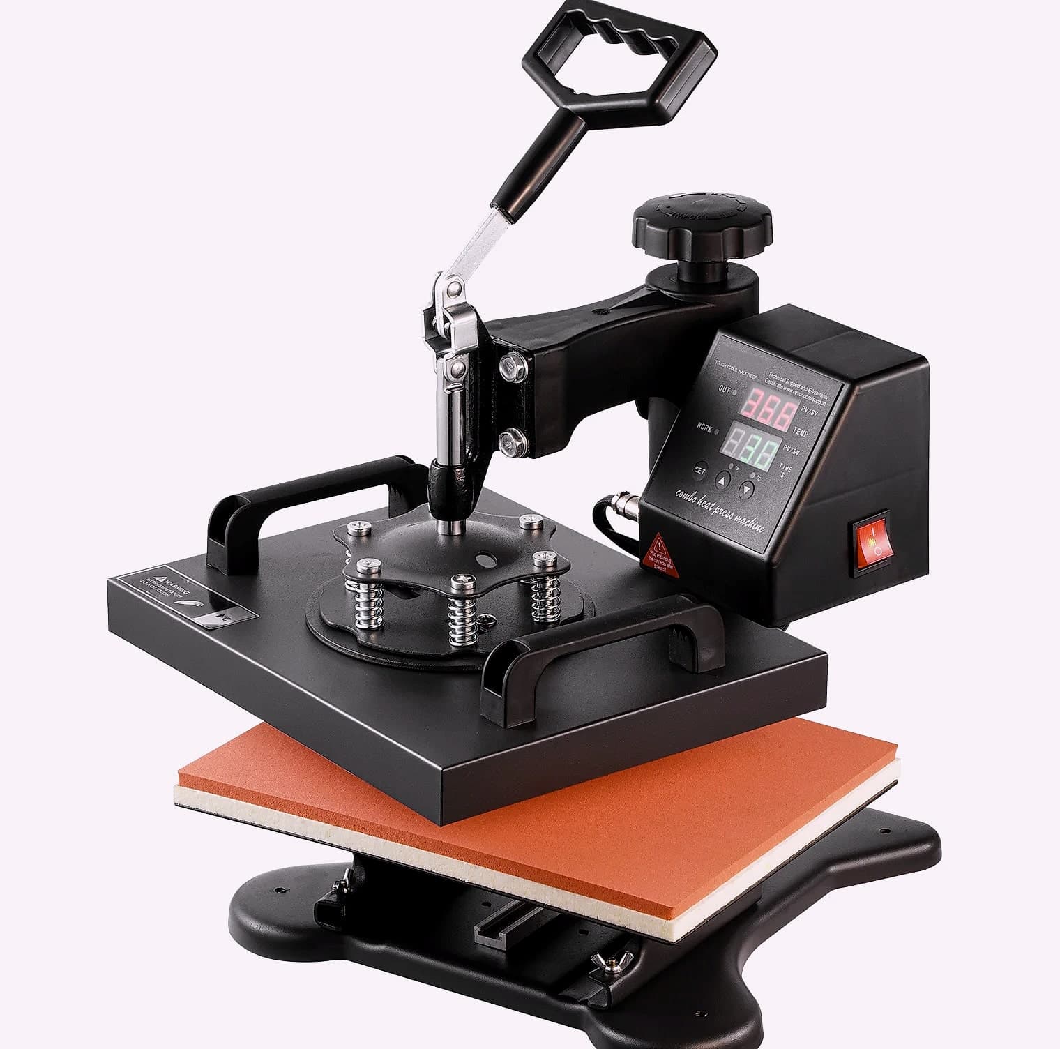 SucceBuy 12x10 Heat Press Machine 650W Swing Away Transfer