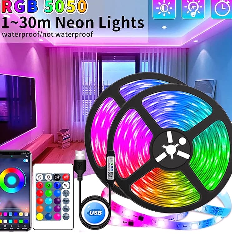 Adiodo USB LED Strip Lights 5050 RGB App Control