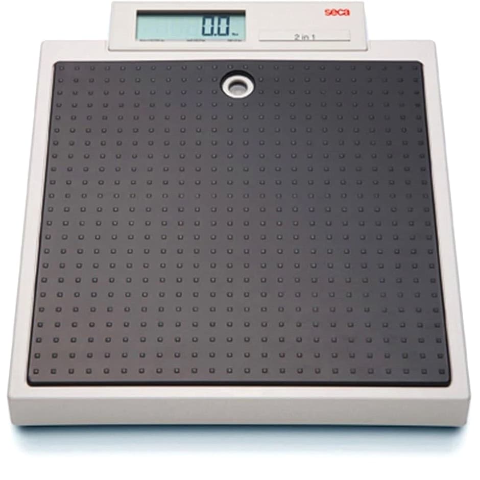 Seca 876 Mobile Medical Flat Scale W/Mother-Infant, 550 lbs, Batteries - New