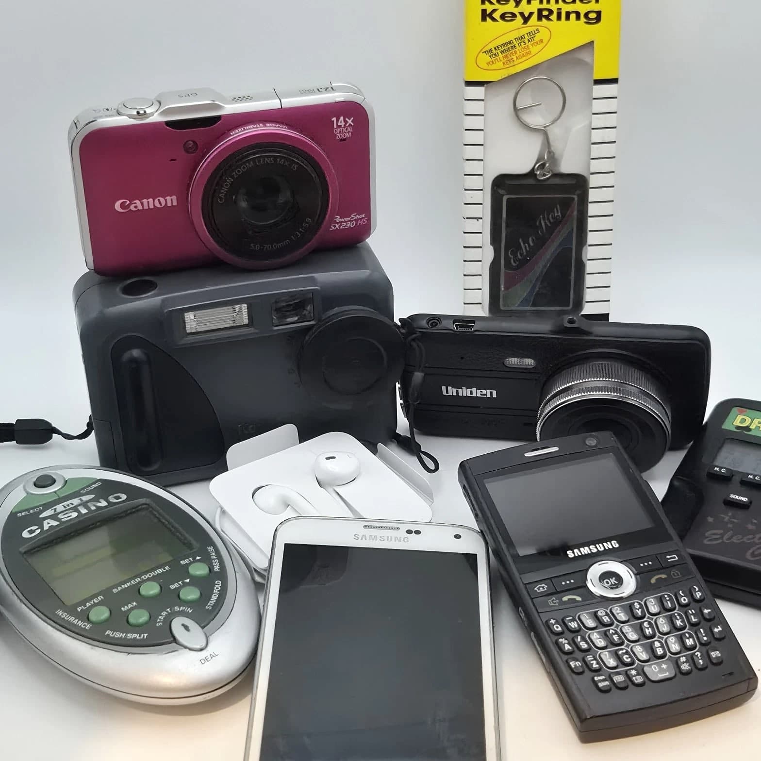 Canon Camera Kodak Samsung Mixed Electronics Lot Dash Cam Phone Gadgets - Untested