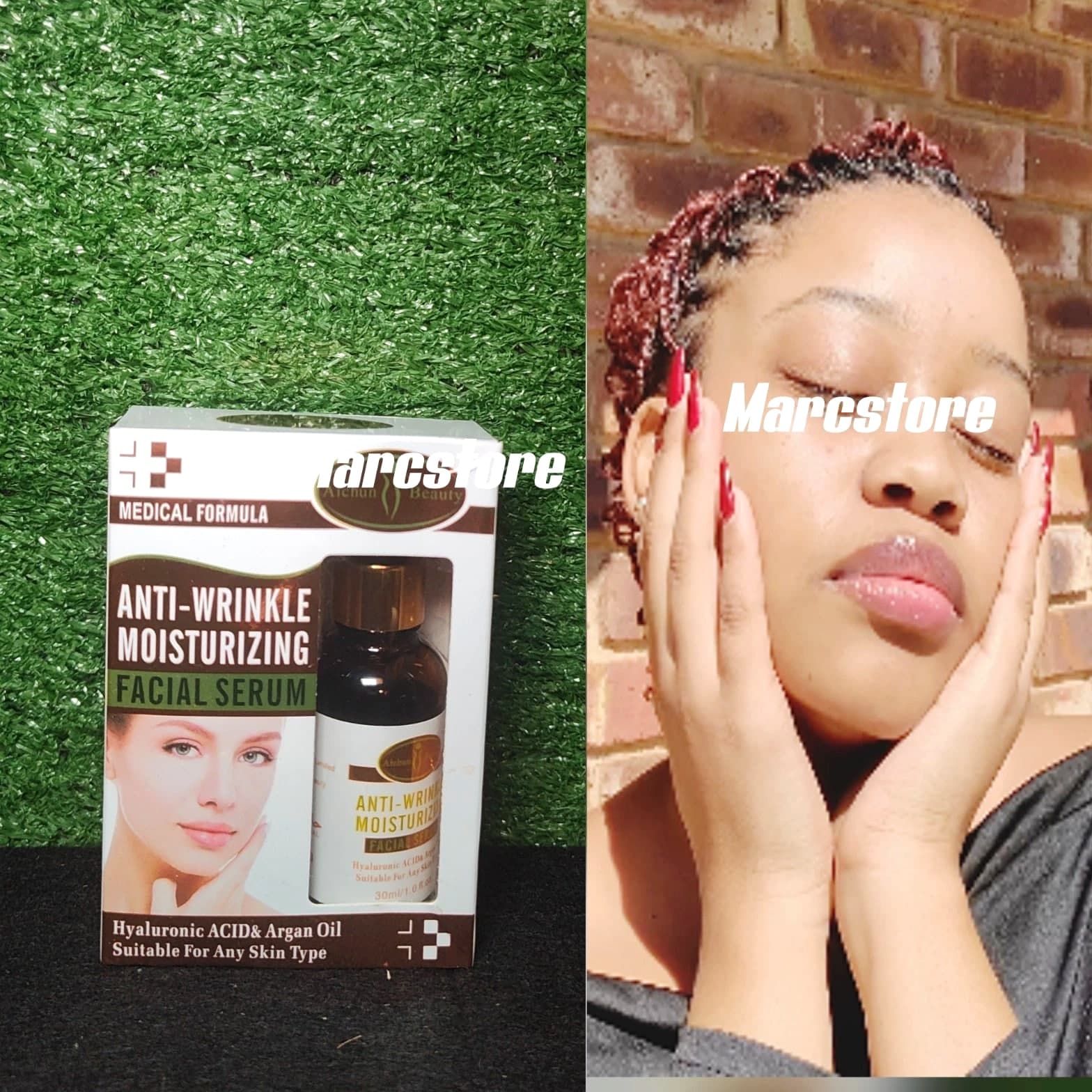 Anti-Wrinkle Moisturizing Facial Serum 2-in-1 Natural Care 30ml 1.0 fl oz