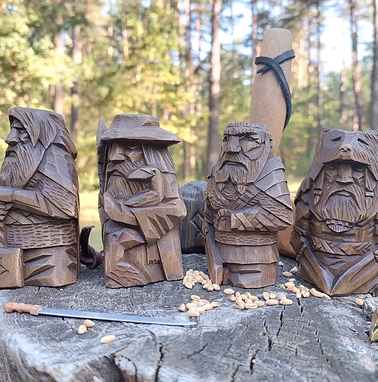 Norse Viking Warrior Resin Statue Garden Ornament