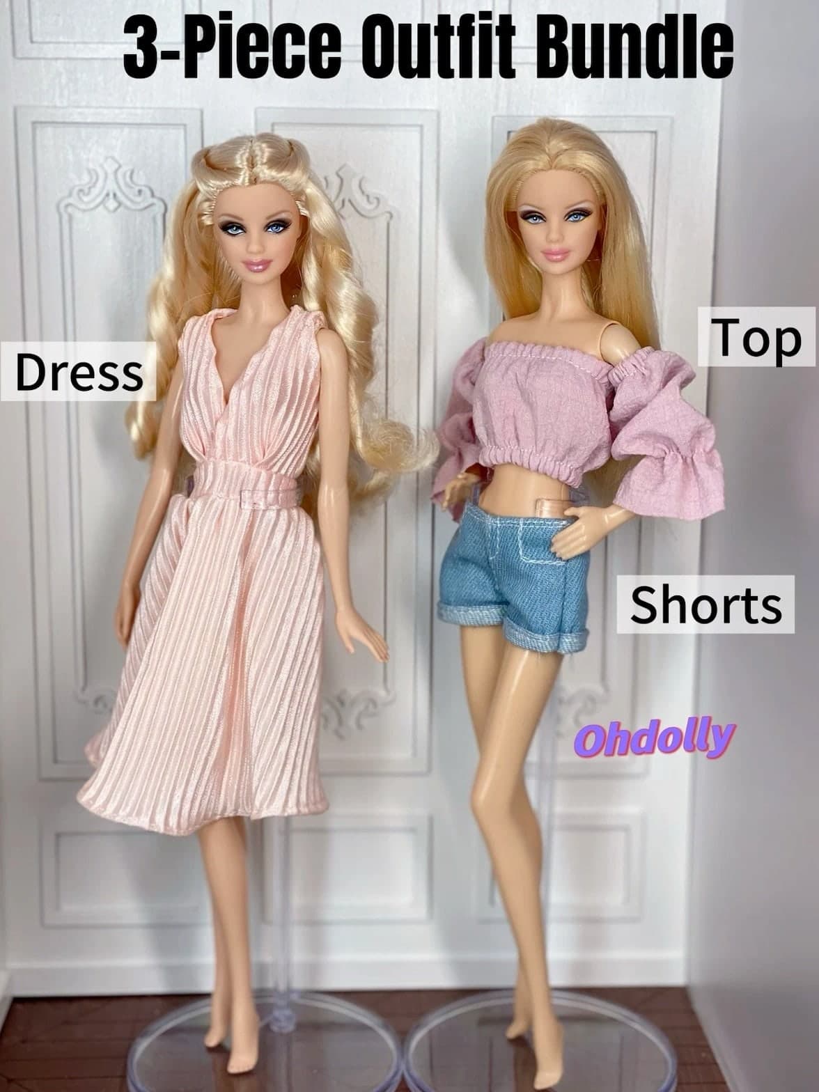 3 Pcs Clothes For 11.5" Fashion Doll Princess 1/6 Toys Accessories Top Outfit