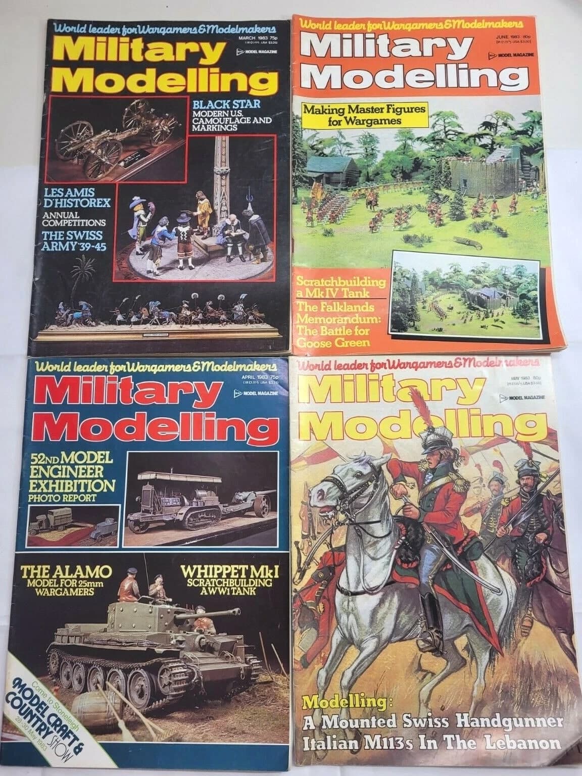 Vintage Military Modelling Magazines 1983 Collection - Wargamers & Model Makers