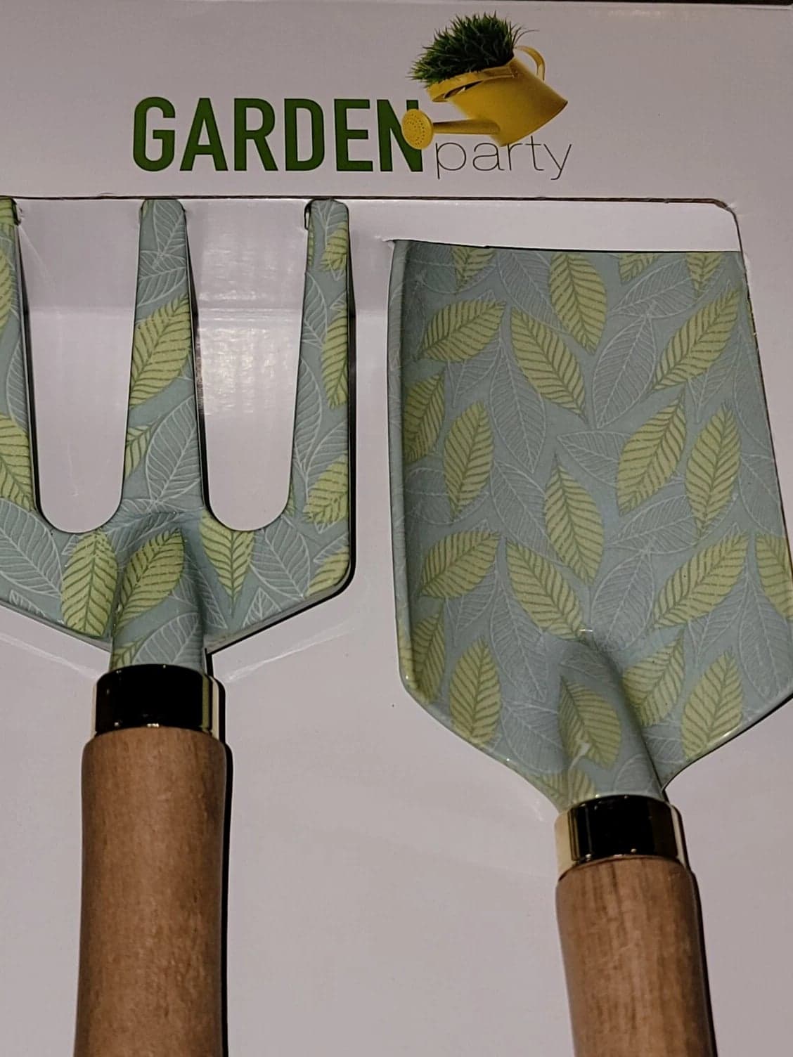 Garden Party Green Floral Tool Kit Home Equipment 2 Piece Gardening Set