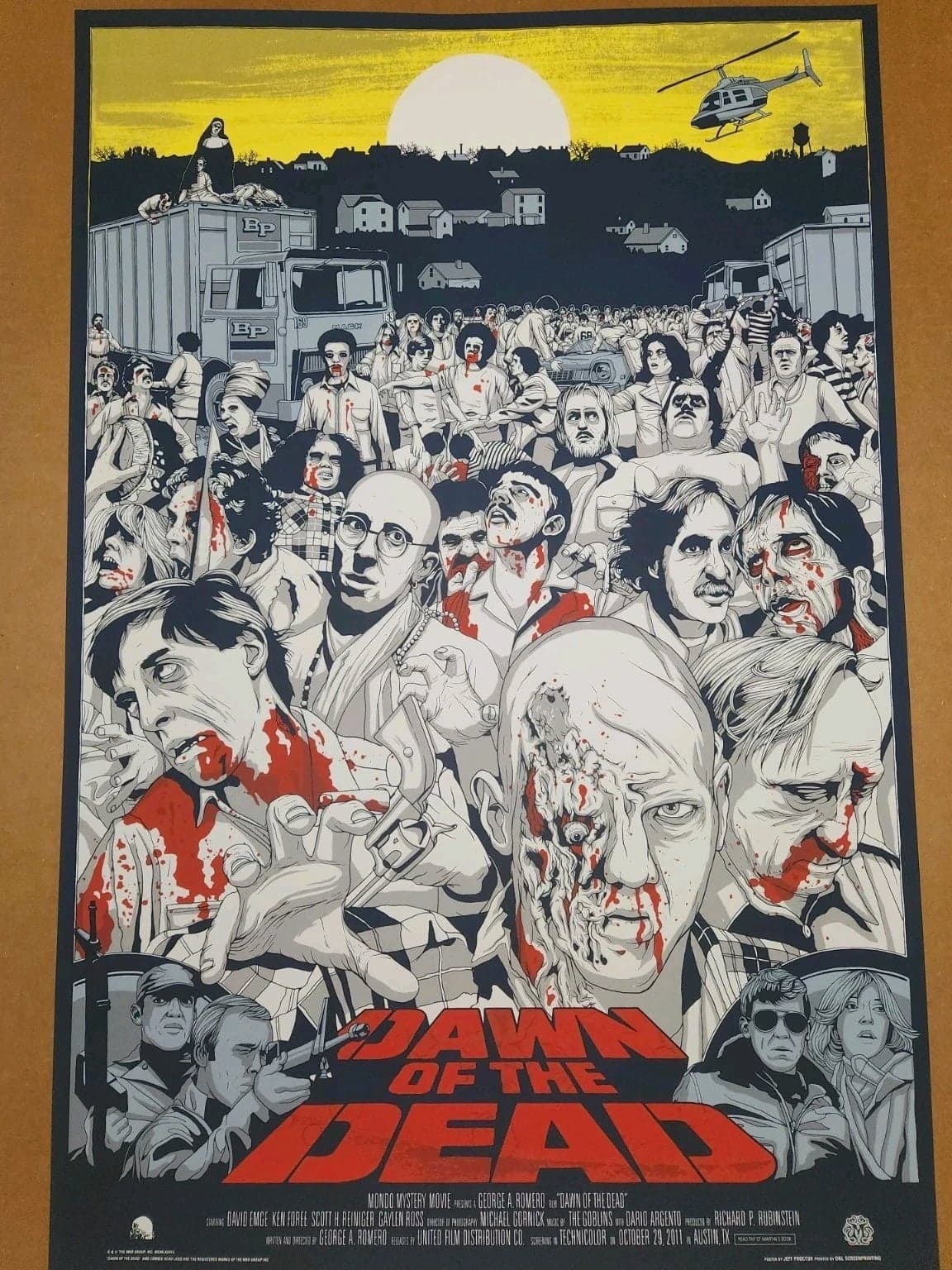 DAWN OF THE DEAD by Jeff Proctor Movie Poster Print - Mondo #58/750 Near Mint