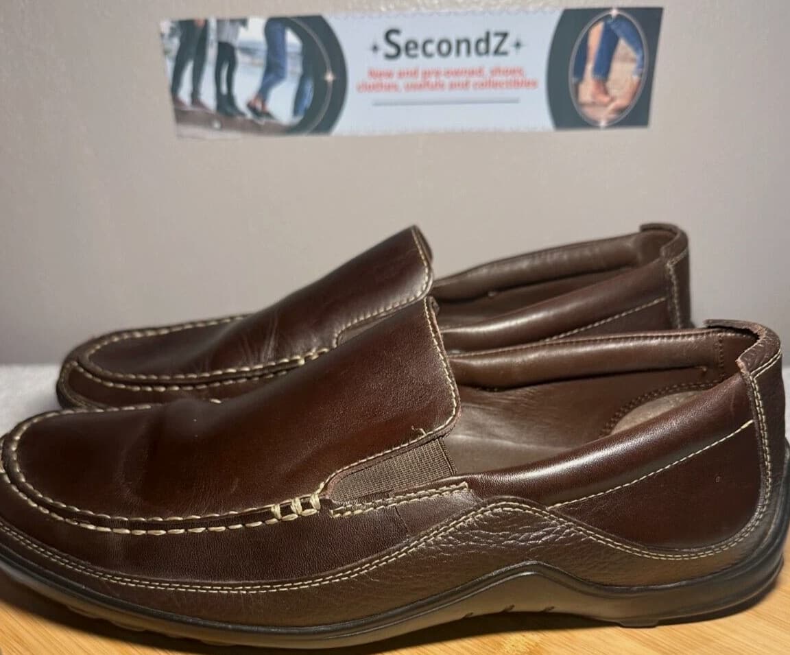 Cole Haan Men's Tucker Venetian Dark Leather Slip-On Loafers Sz 9.5M CO4059