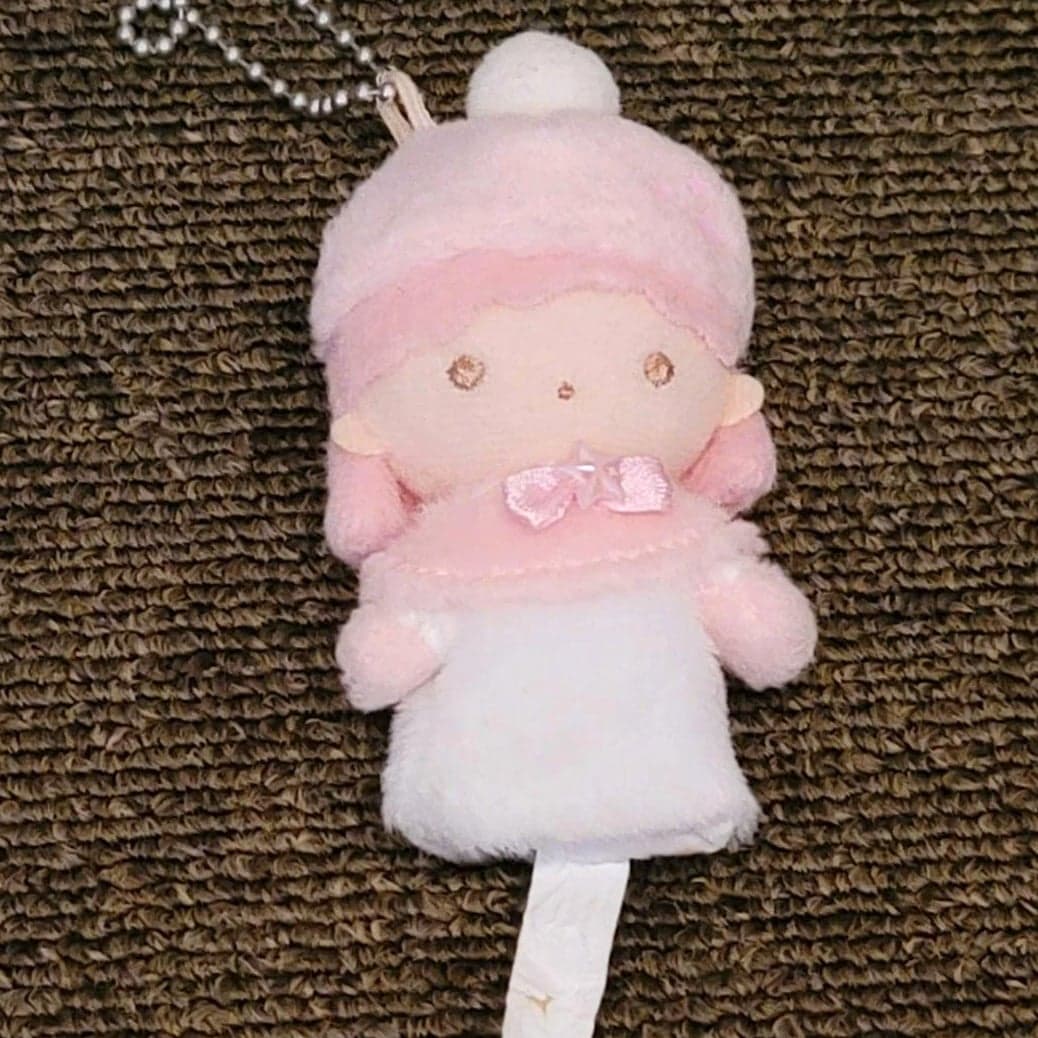 Sanrio Kiki Lala Plush Keychain Toy - Mini Soft Plush Beige Collectible