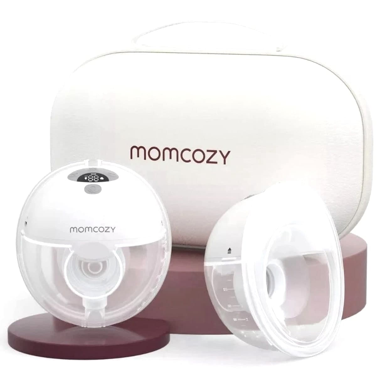 Momcozy M5 Wearable Breast Pump 2 Pcs Red Hands Free New