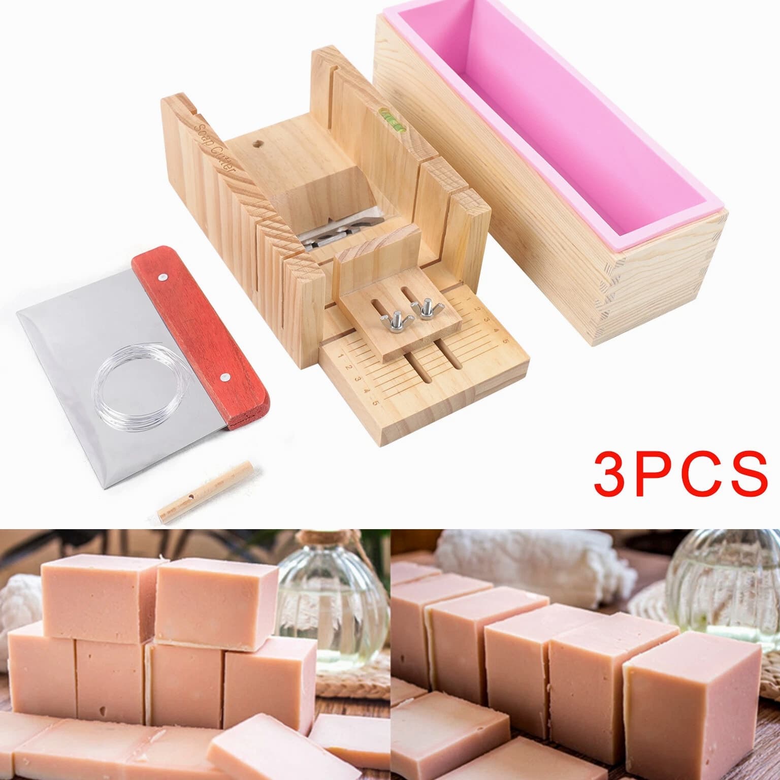 Pro Soap Making Supplies Kit - 3 Pcs Set Soap Tools Mold DIY Handmade