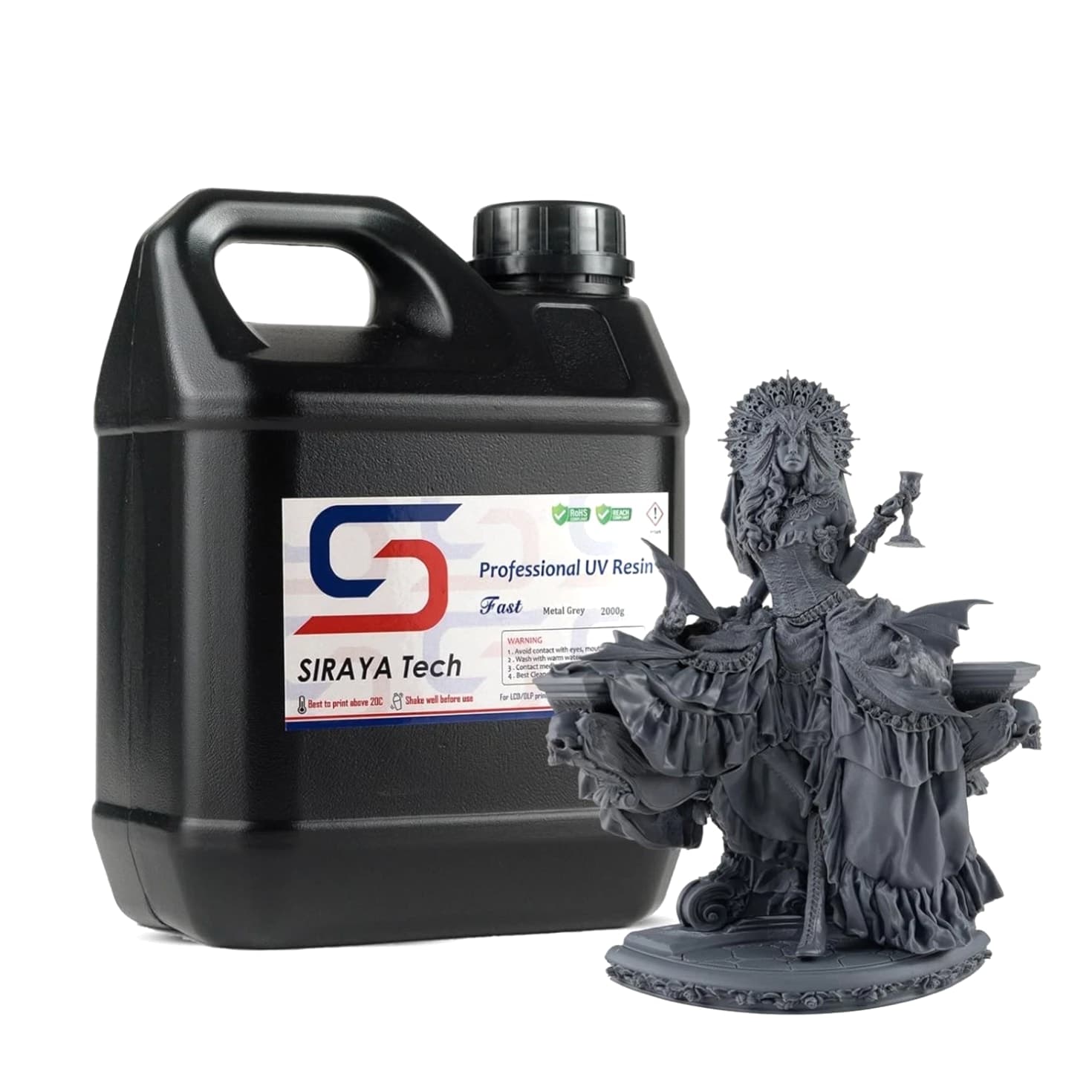 Fast ABS-Like 3D Printer Resin - Metal Grey 2kg