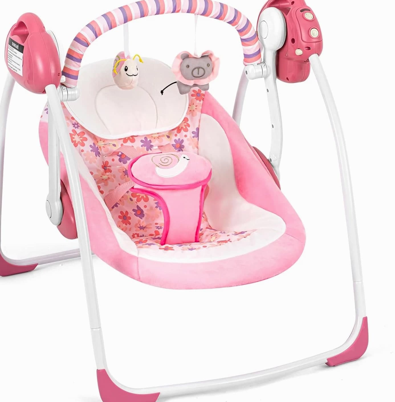 Baby Swings for Infants, Powered by Power Cord (Included) & Batteries