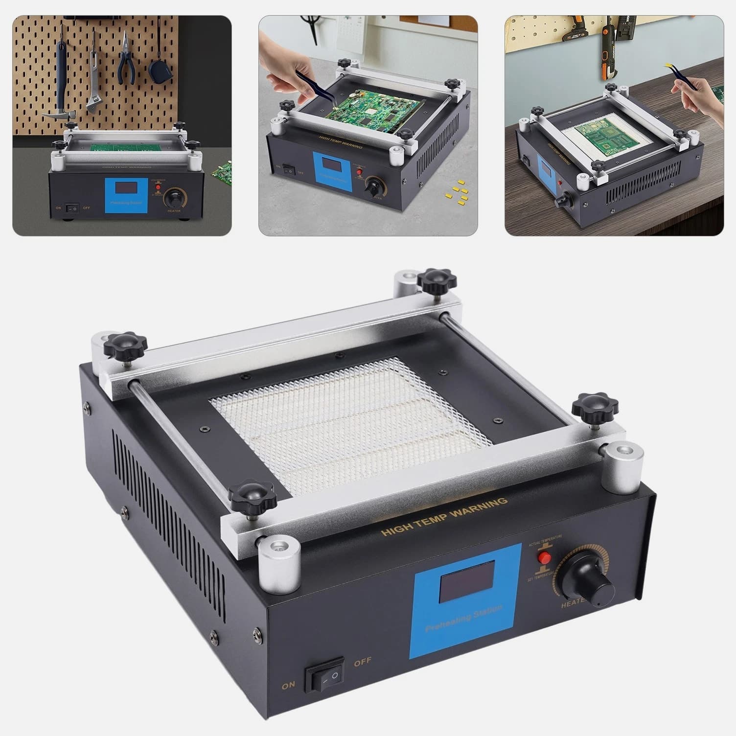 Preheating Rework Station 450W Handheld Hot Plate Lab Equipment 110V