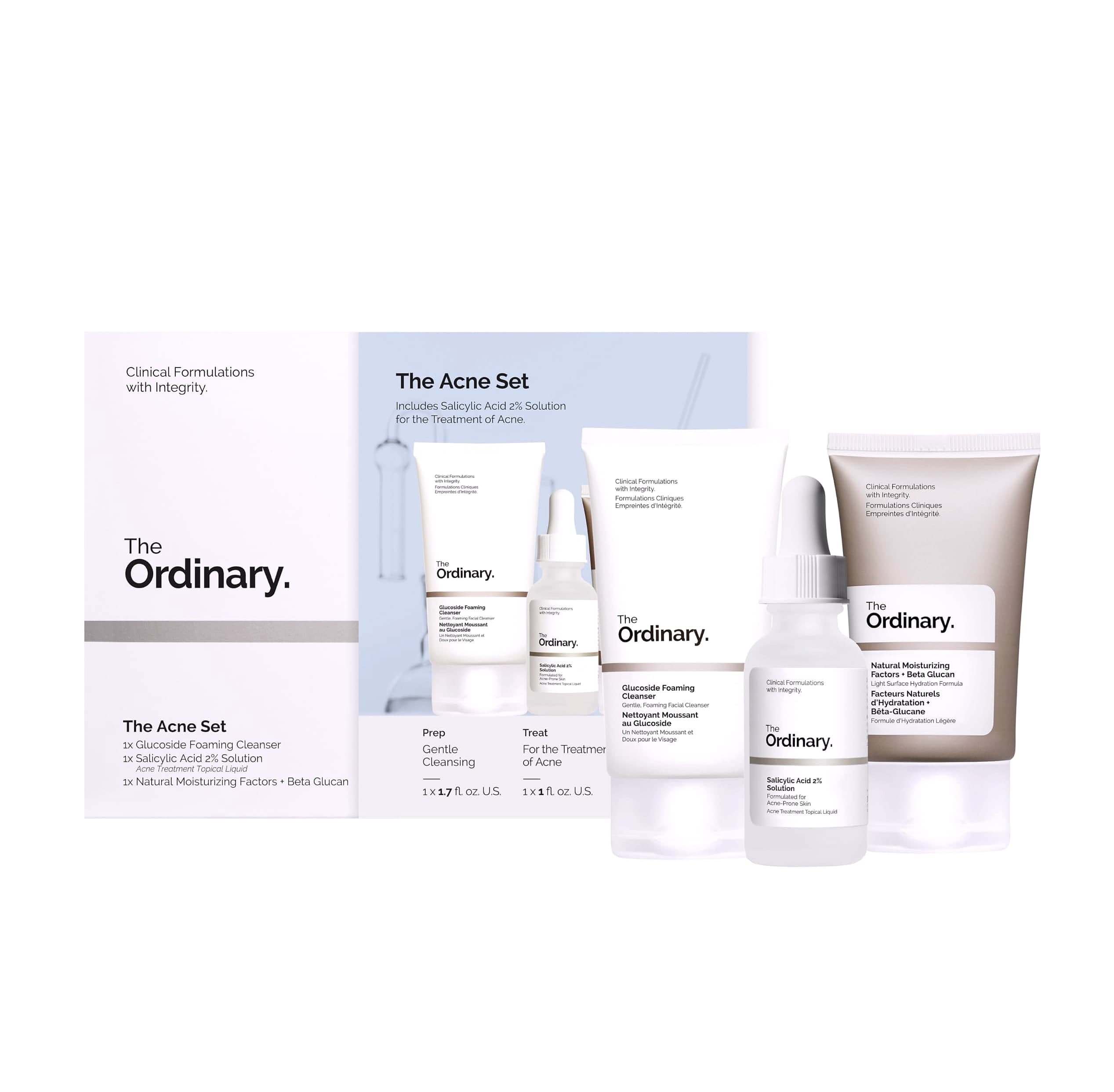 The Ordinary Acne Set with Salicylic Acid and Moisturizing Factors