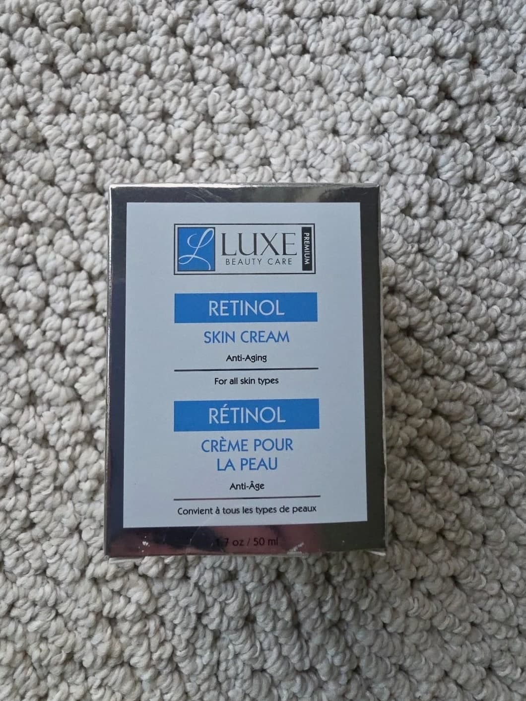 Luxe Beauty Care Retinol Skin Cream Anti Aging Wrinkles All Skin Types – 1.7oz NIB