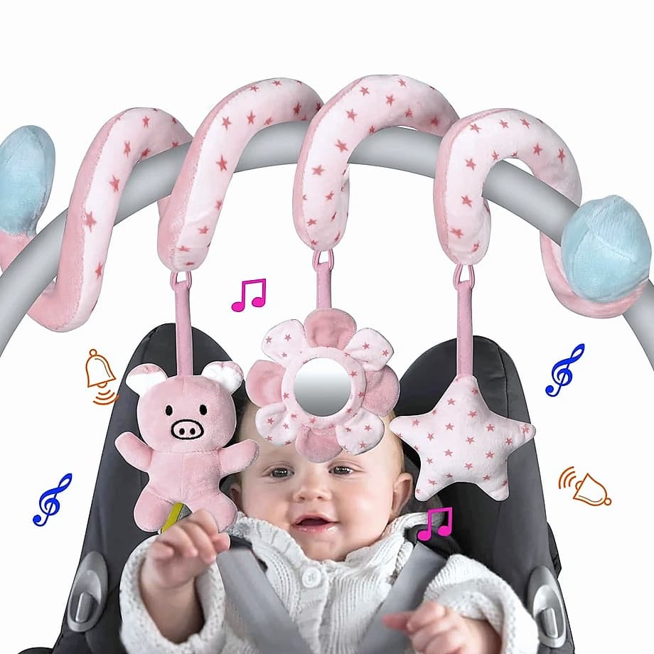 QWZ Infant Spiral Activity Hanging Toys for Car Seat Stroller Crib