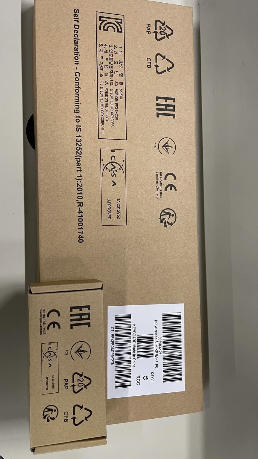 HP 803184-121 Wireless Keyboard and Mouse French Canadian
