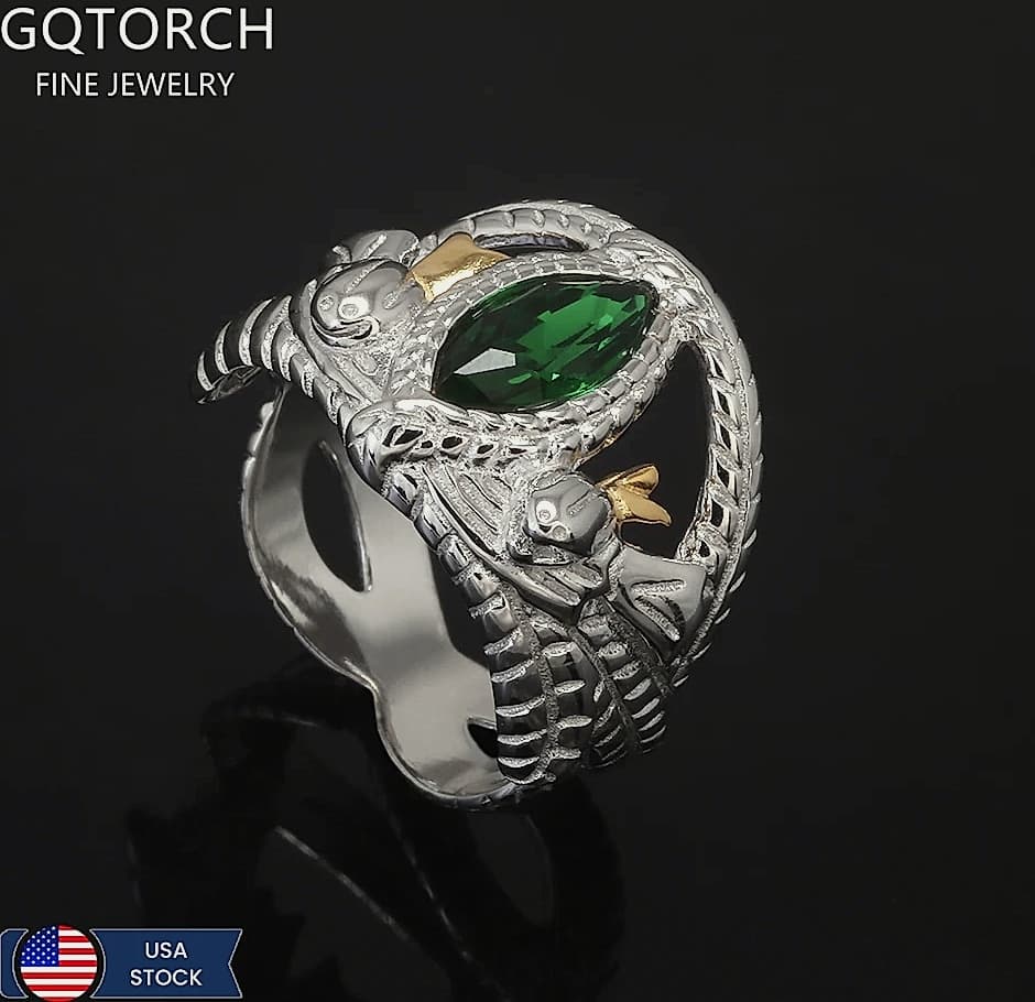 GQTorch 925 Sterling Silver Lord Ring of Barahir