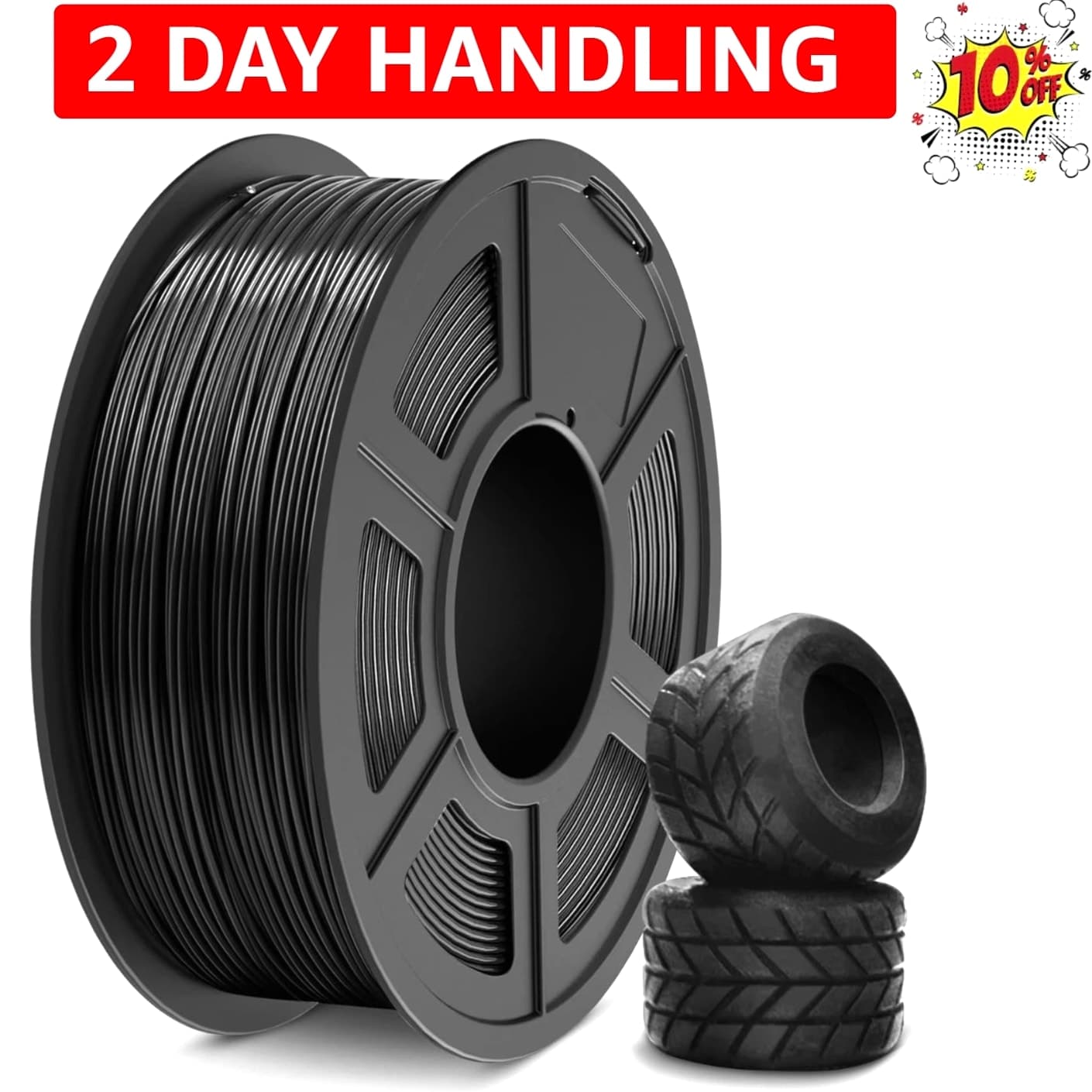 TPU 3D Printer Filament 1.75mm High Speed 95A TPU, 1KG Flexible 3D Filament
