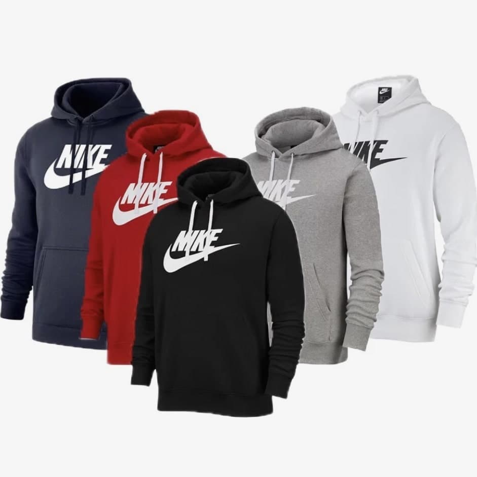 Nike Men's Sportswear Club Fleece Hoodie Active Graphic Pullover Sweatshirt