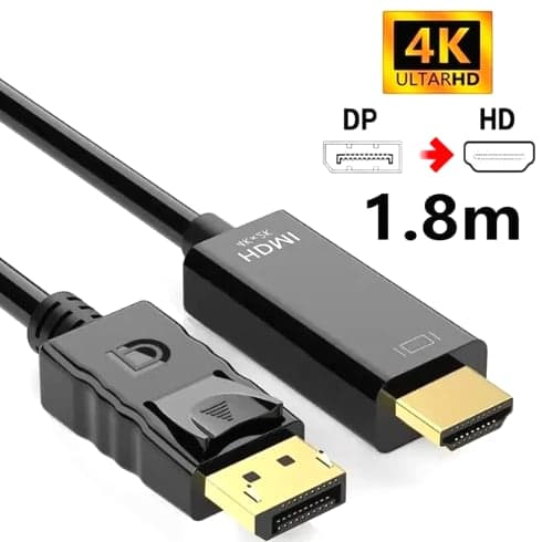 DisplayPort to HDMI Cable DP Adapter Converter Audio Video PC HDTV 4K 1080P
