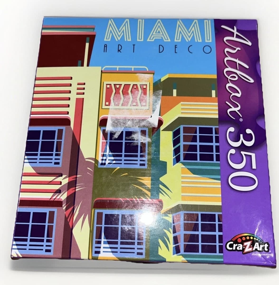 Miami Art Deco Jigsaw Puzzle 350 Pieces 20x12 Colorful Buildings Artbox NEW SEALED
