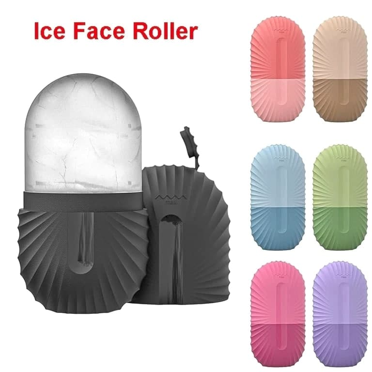 Reusable Silicone Ice Roller for Face & Eyes – Puffiness Reducer, Facial Massage