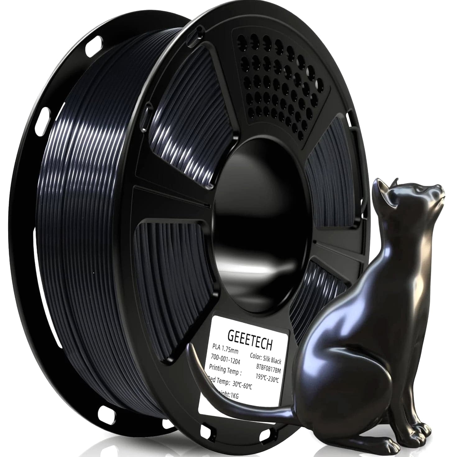 Silk PLA Filament 1.75mm for 3D Printer, Shiny Metal-Like 3D Filament 1Kg