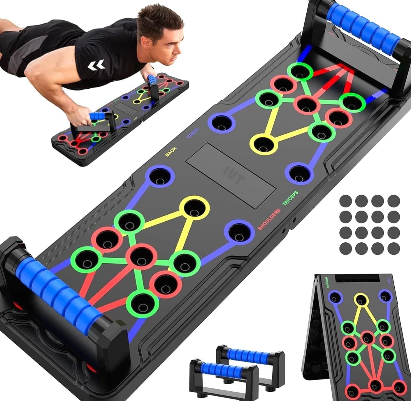 IUT Solid Pushup Board 15 in 1 Home Workout Equipment Multi-Functional Pushup Stand
