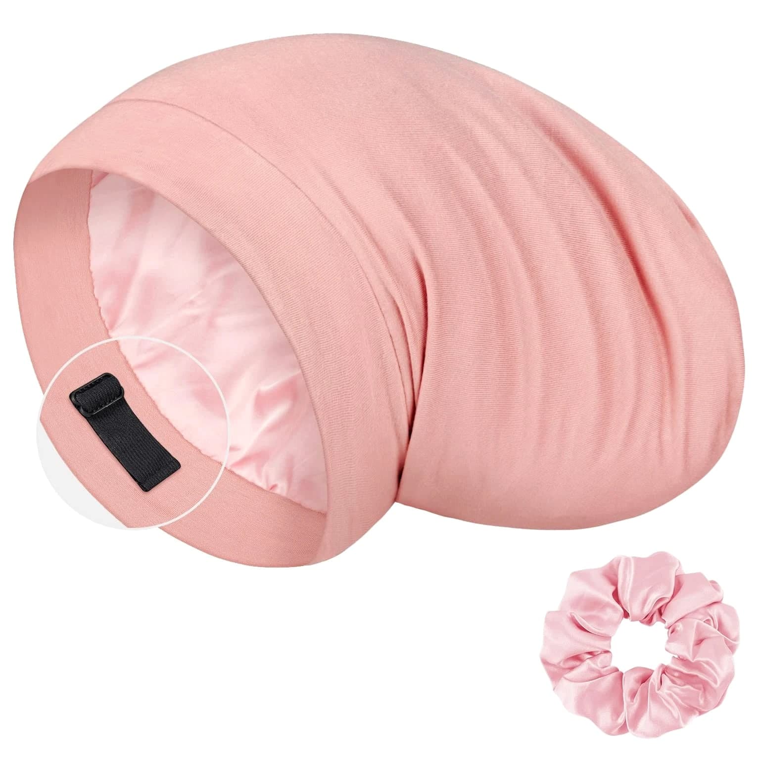 Mulberry Silk Bonnet for Sleeping Women, Real Silk Sleep Cap for Curly Hair & Braids