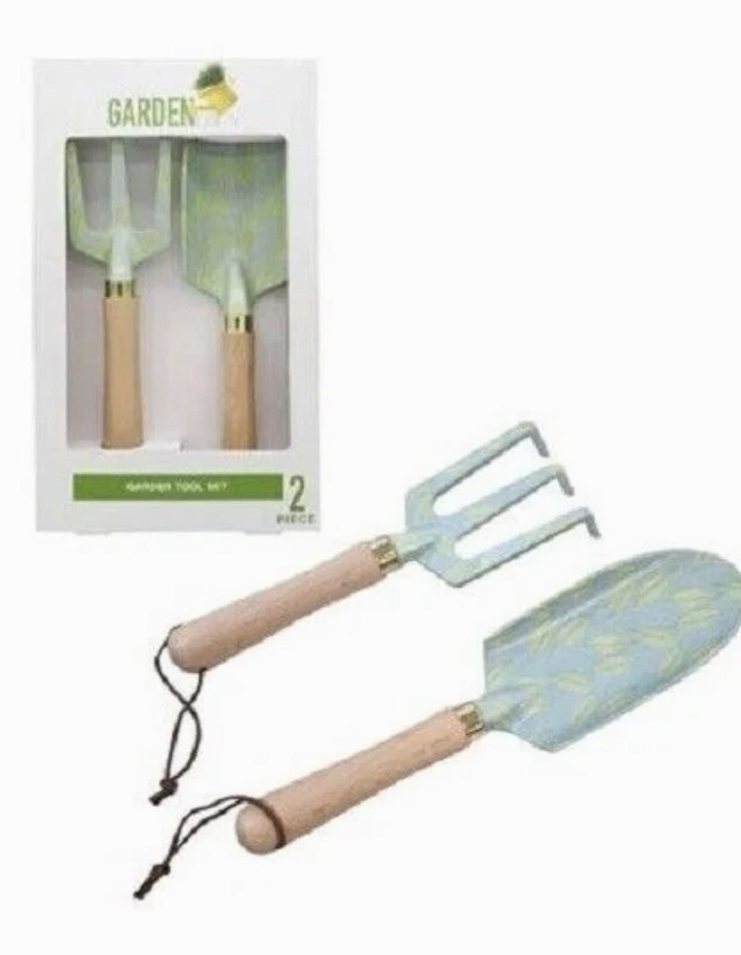 Garden Party Tool Set 2 Piece Leaf Tools Kit Home Equipment