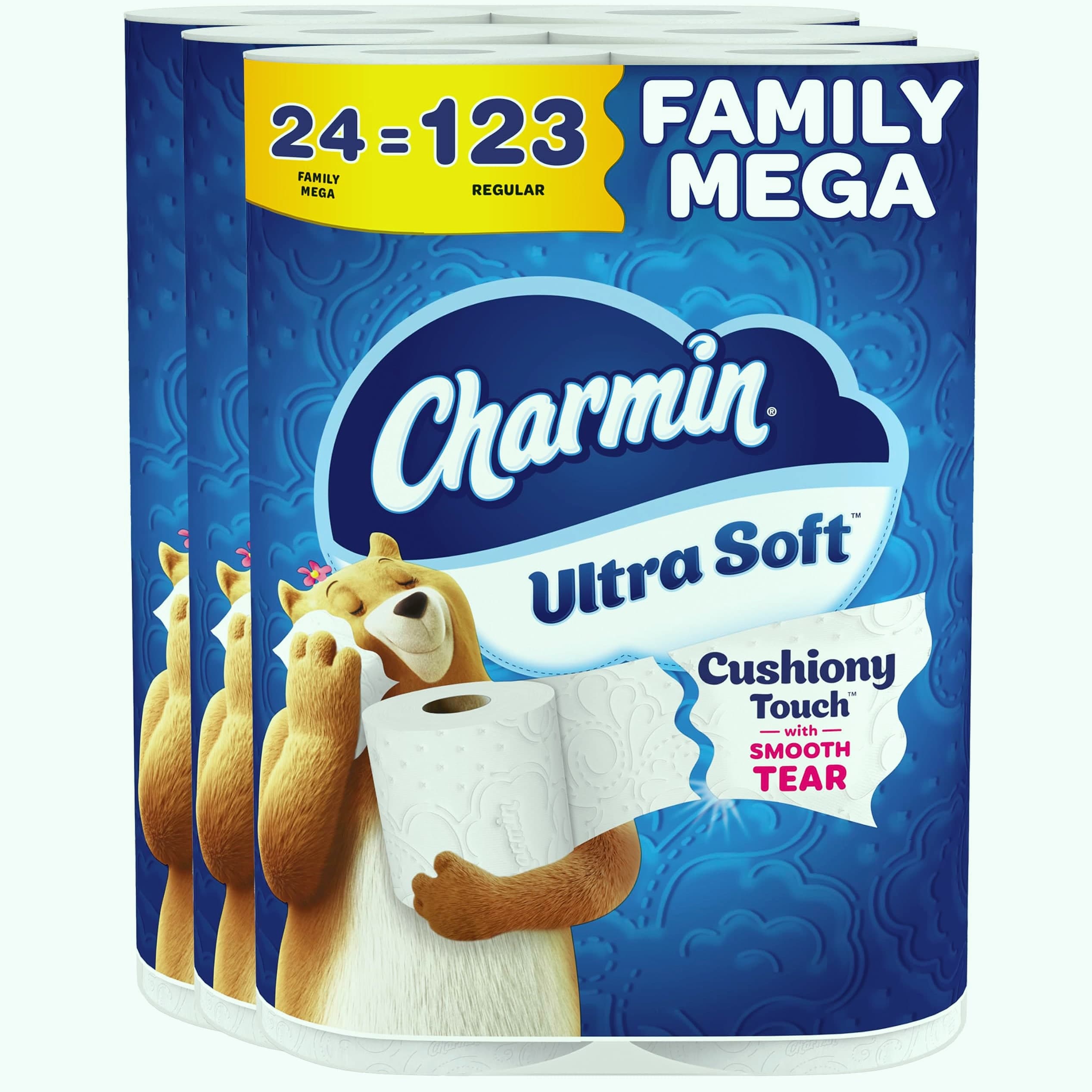 Charmin Ultra Soft Toilet Paper, 24 Family Mega Rolls, 267 Sheets