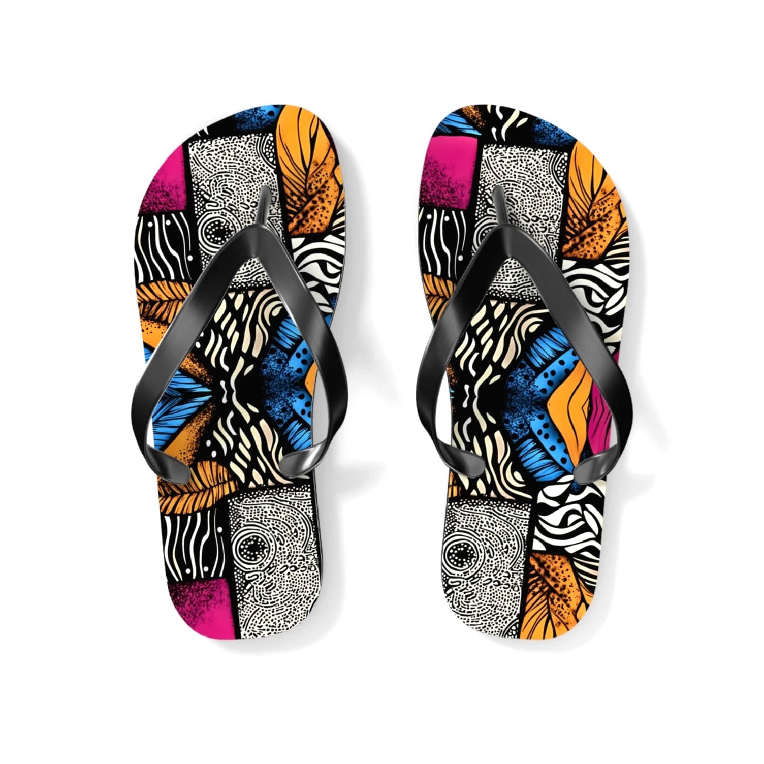 Floral and Feather Flip Flops | Summer Sandals for Beach Vacation Footwear