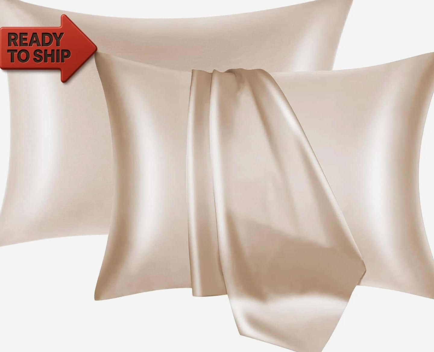 Mulberry Silk Pillowcase 2 Pack for Hair and Skin with Hidden Zipper, Both Sides