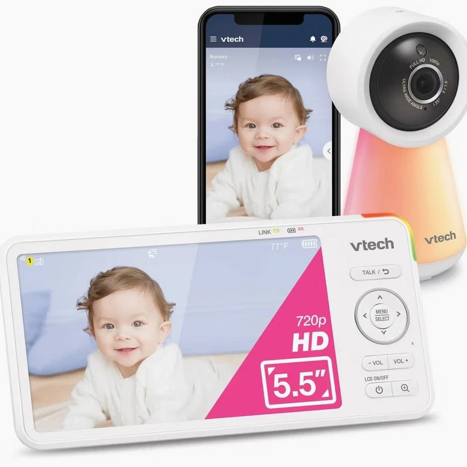 V-Tech 5.5 inch HD Smart Fixed Position Video Baby Monitor