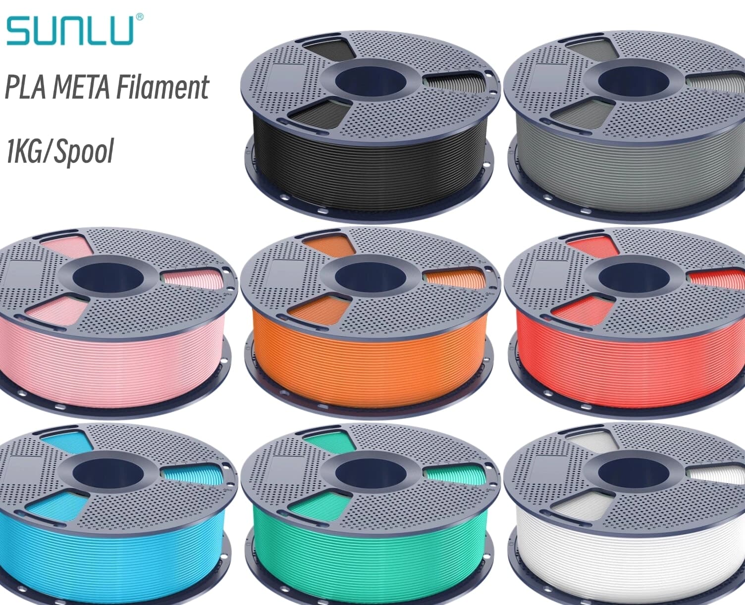 SUNLU 1KG 1.75MM Meta PLA Filament High Hardness Highly Fluid 3D Printer