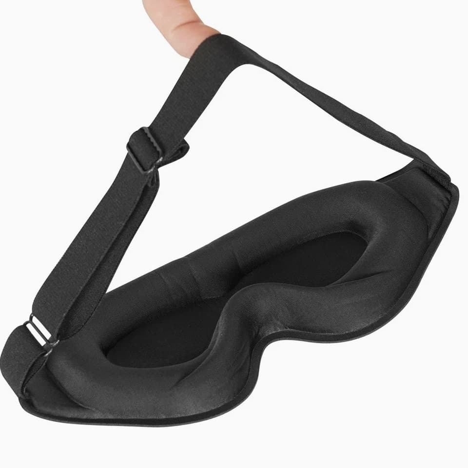 Travel Silk Eye Mask - Blackout Eye Cover for Rest & Deep Sleep (1 Pc)