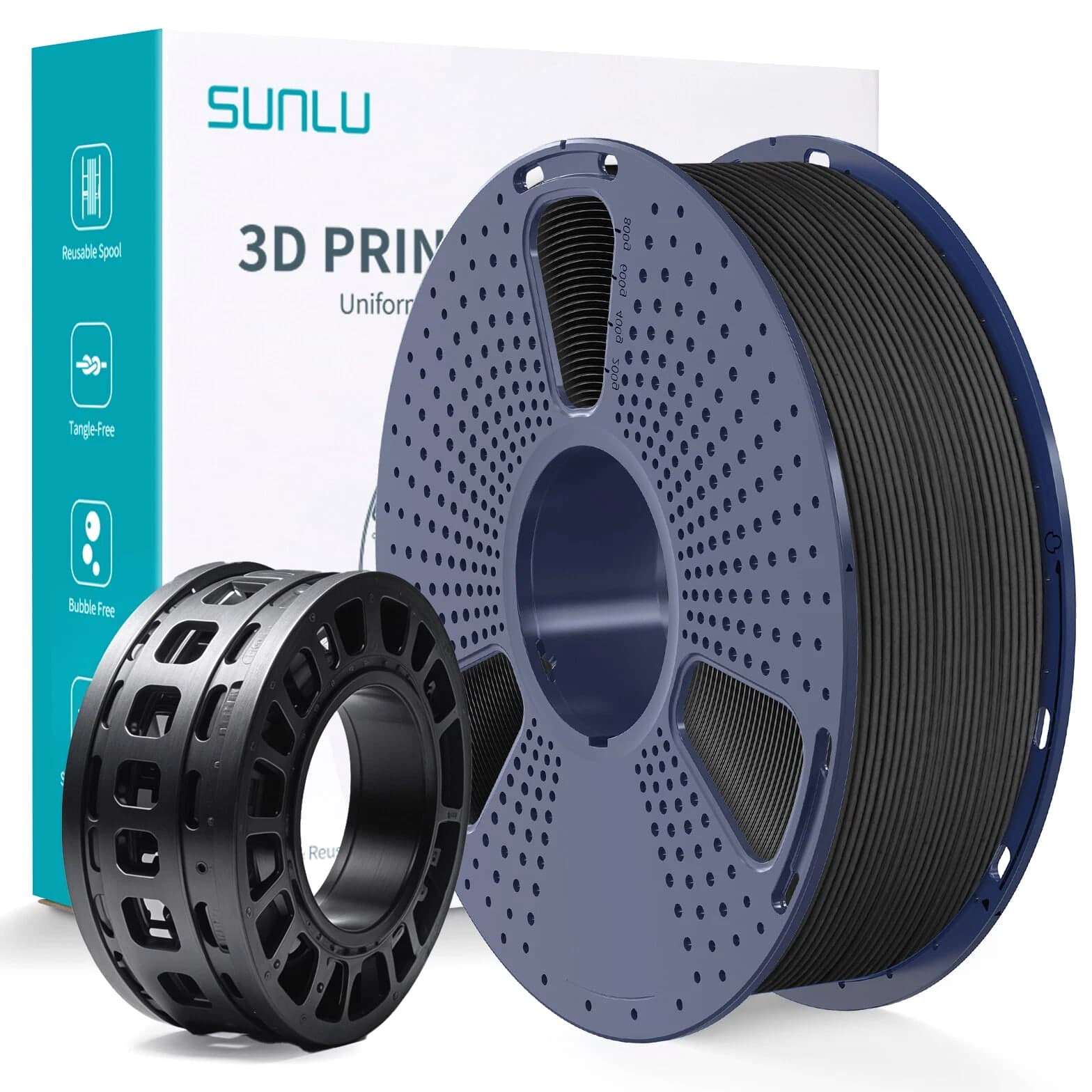 SUNLU PLA Carbon Fiber Filament 1KG/2.2LBS Black 3D Printer Material