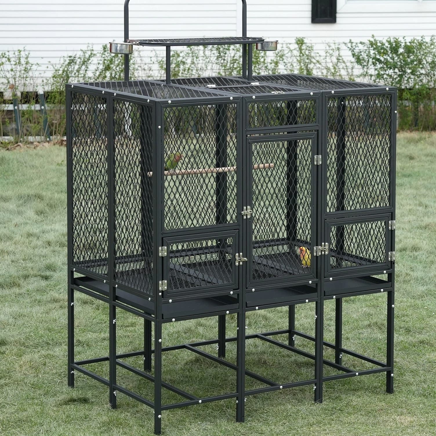 65" Heavy-Duty Birdcage Aviary, Large for Parakeet Macaw Parrot Budgies Lovebirds
