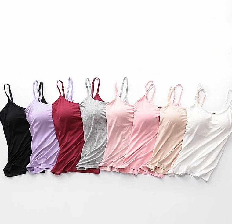 WONTIVE Women's Padded Camisole Tank with Built-In Bra