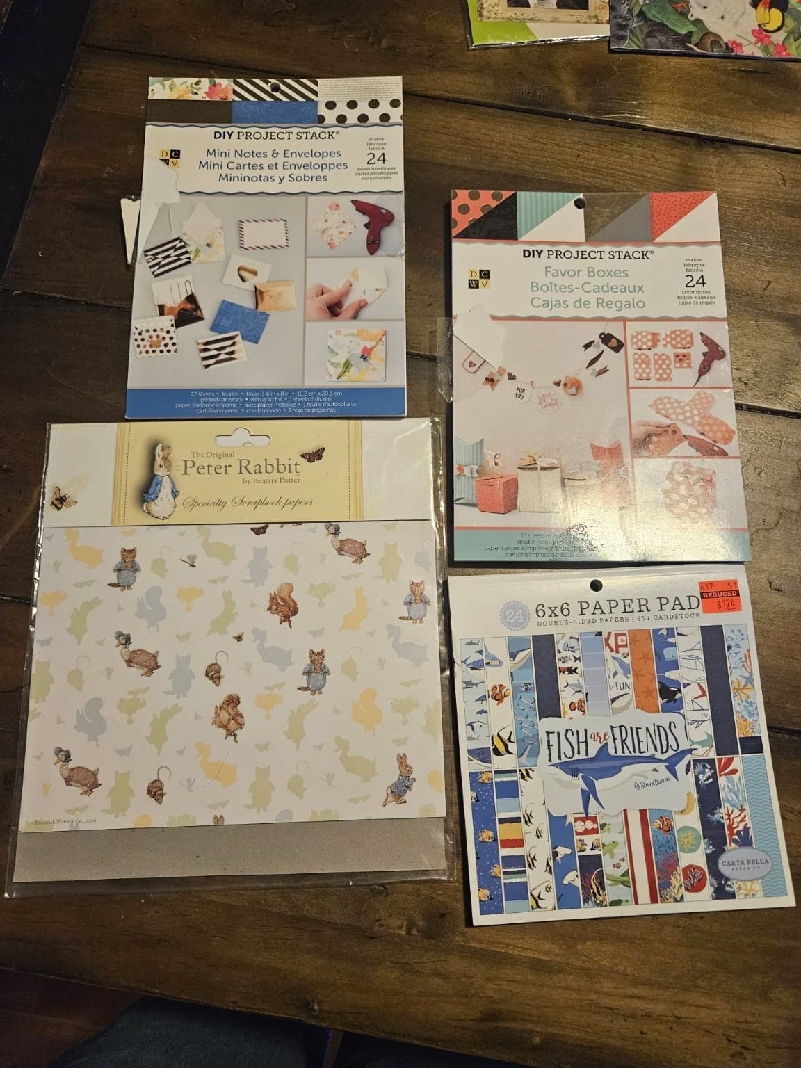 Lot of 4 Project Pads and Paper - Scrapbooking and Crafts Boxes & Envelopes