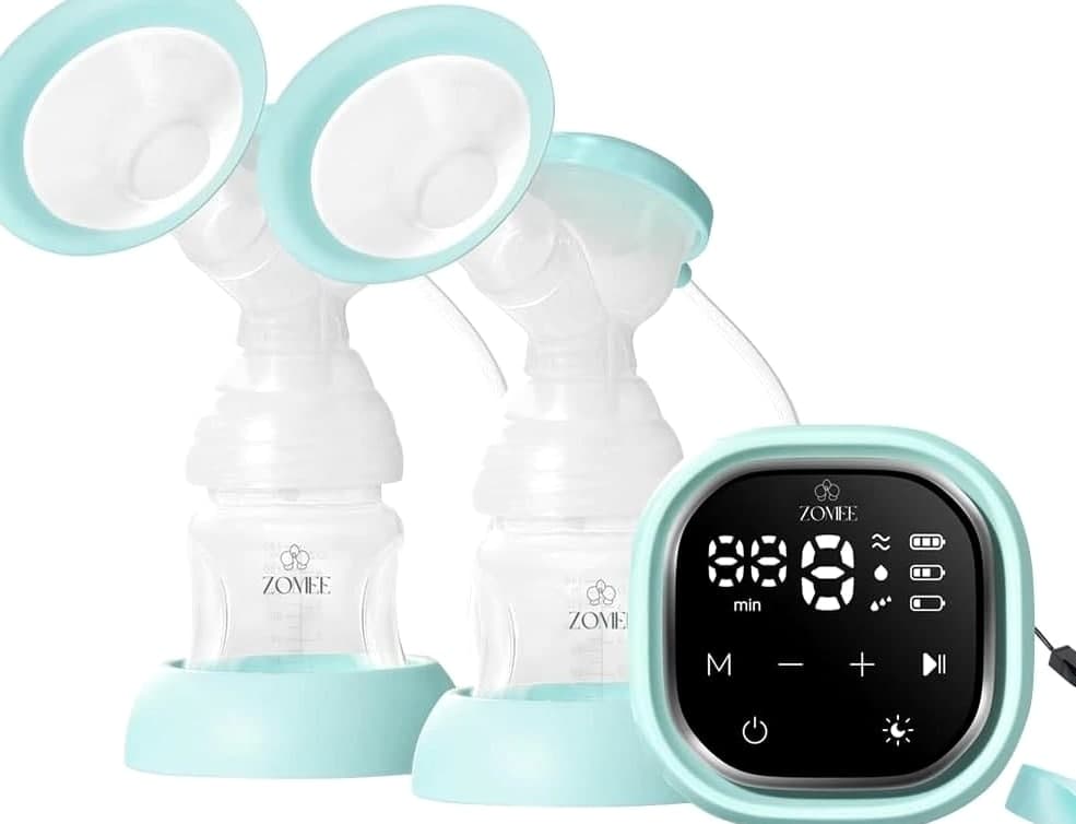 HOT DEAL! Zomee Z2 Electric Breast Pump, Hands-Free Collection Cups, Storage Bags