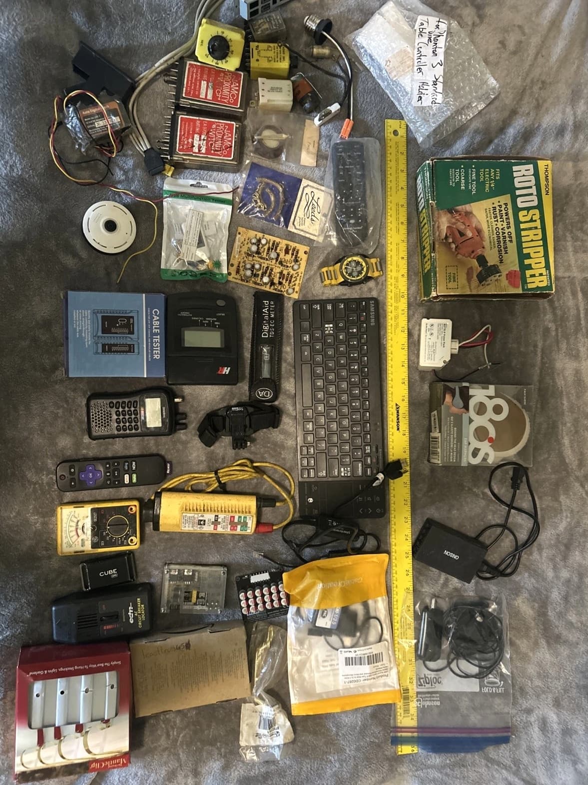Junk Drawer Mixed Lot of Electronics Gadgets As-Is, Used, Untested Parts Repair