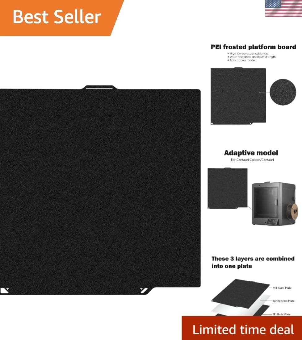 Build Plate PEI for 3D Printer Textured Double Sided Heated Steel Sheet