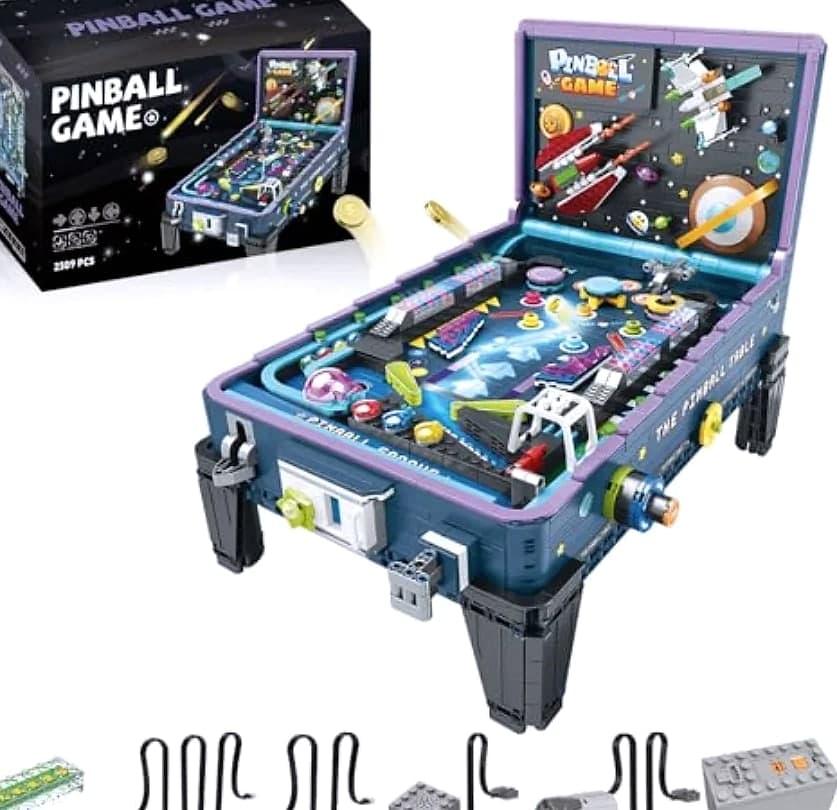 Pinball Machine Building Blocks Set DIY Construction Toy