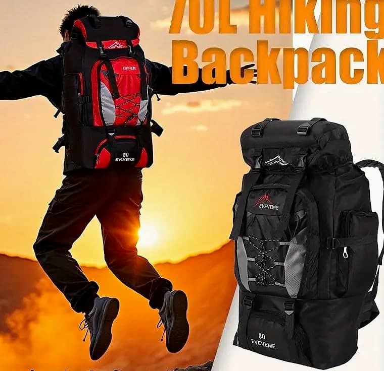 70L Outdoor Sports Backpack for Hiking and Camping