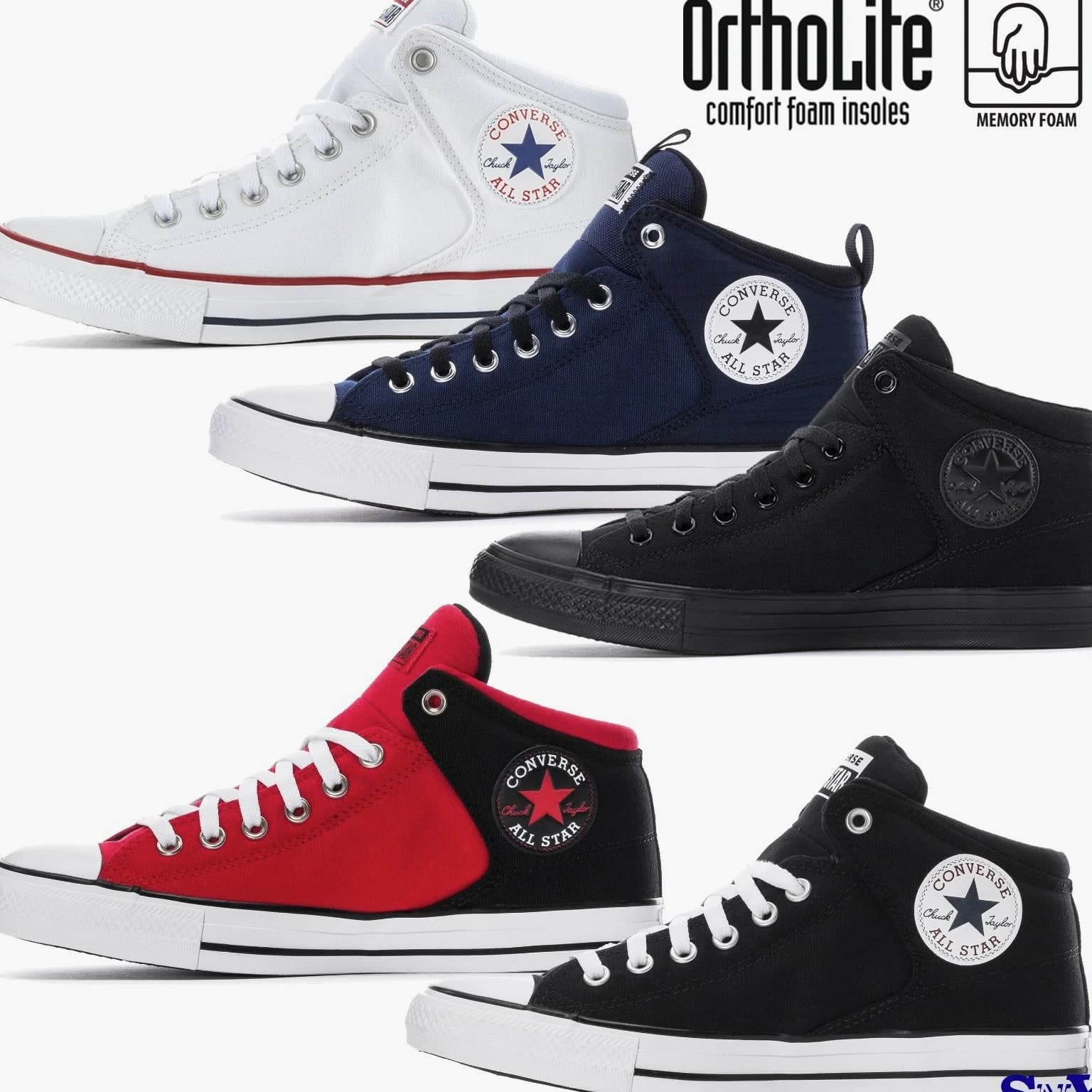CONVERSE Men's Chuck Taylor All Star High Street Mid-Top Canvas Sneakers NEW
