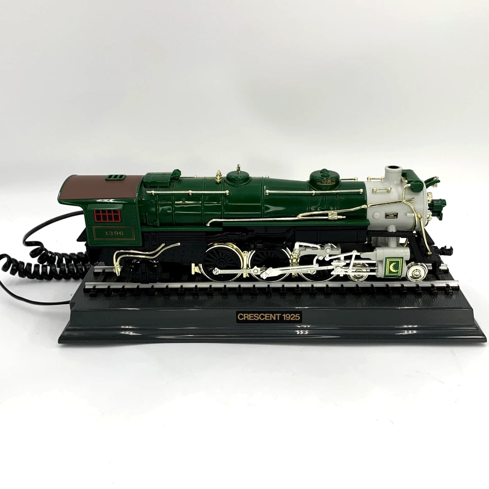 Vintage Telemania Crescent 1925 Train Desk Telephone Steam Locomotive - UNTESTED